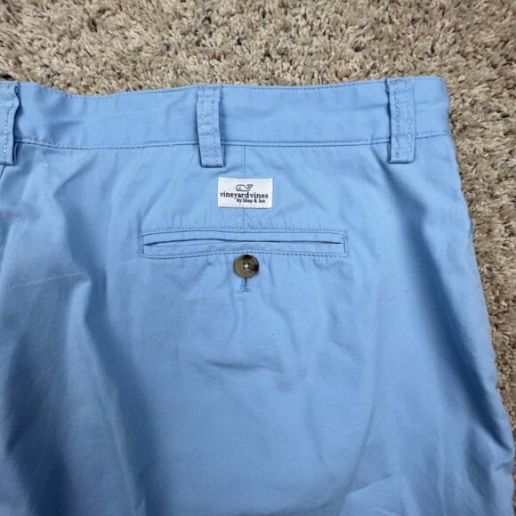 Vineyard Vines Shorts Mens Size 40 Flat Front Blue Chino Cotton Casual Short - Picture 2 of 15